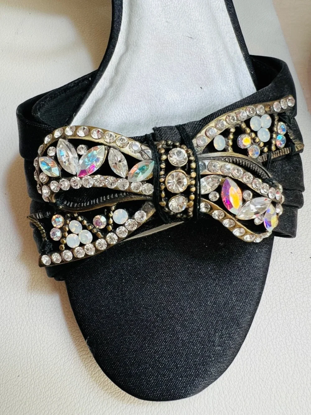 Black Embellished Formal Dressy Sandals
